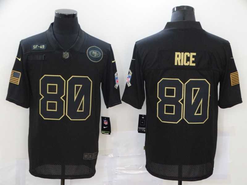 Nike 49ers 80 Jerry Rice Black 2020 Salute To Service Limited Jersey,We sell and wholesale Nike 49ers 80 Jerry Rice Black 2020 Salute To Service Limited Jersey on line form chian!
